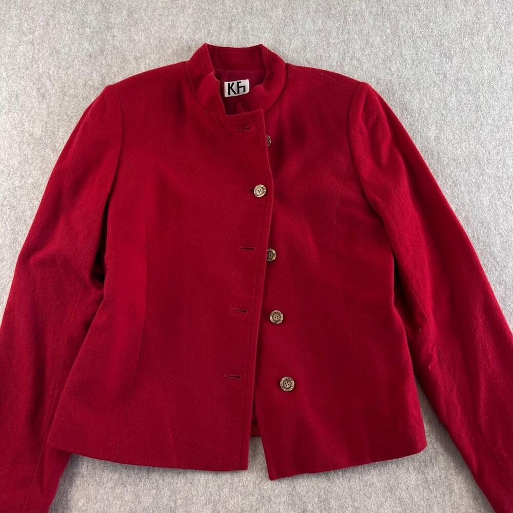 Kh rare Japanese vintage Red Button-Up Jacket